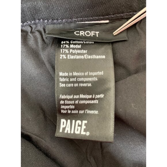 Paige Mens Croft Black Slim Fit Skinny Jeans Size 31 x 33 Transcend $199 EUC - Picture 4 of 10